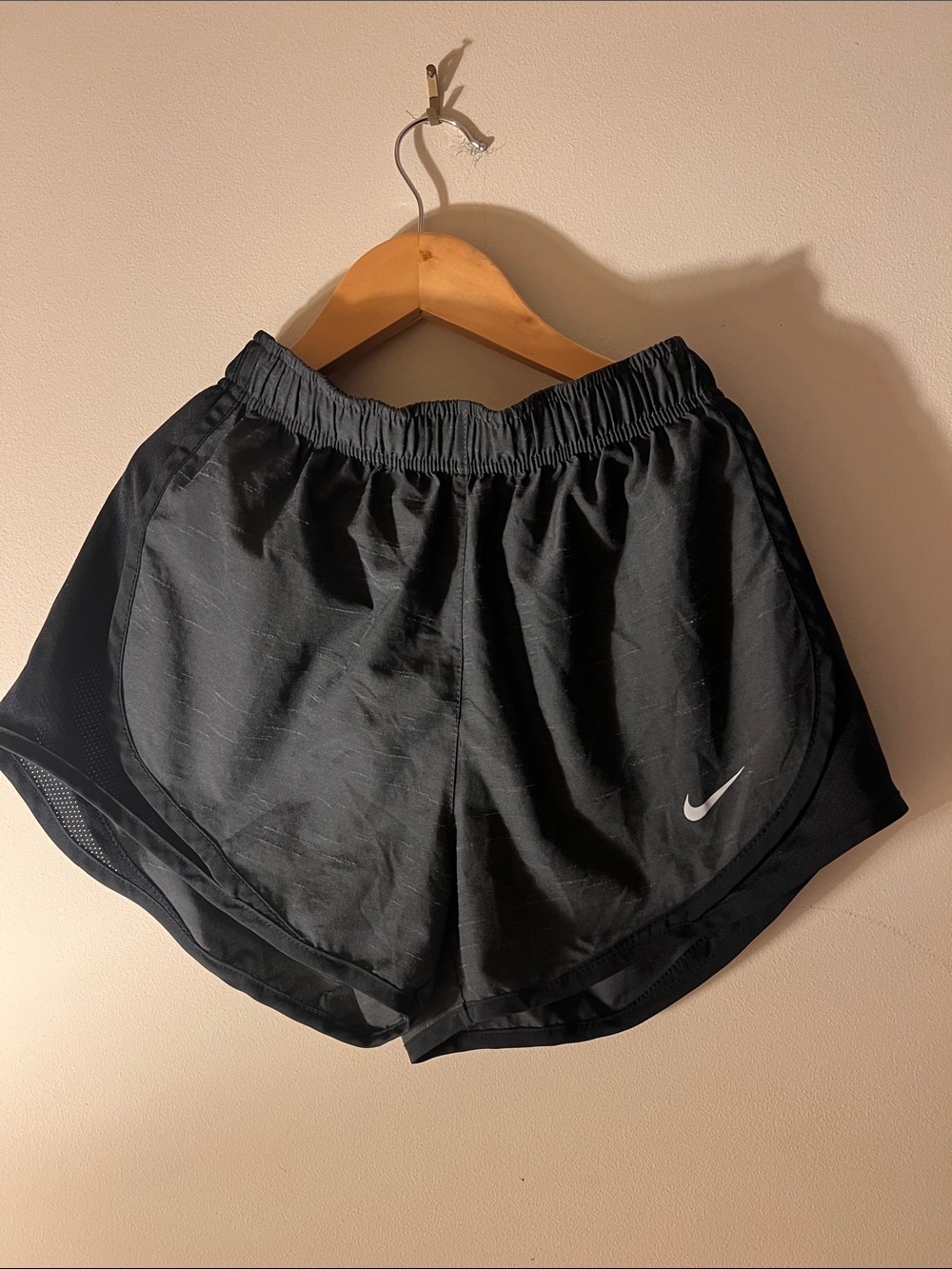 Nike Women's Black Athletic Running Shorts with Reflective Swoosh. XS.